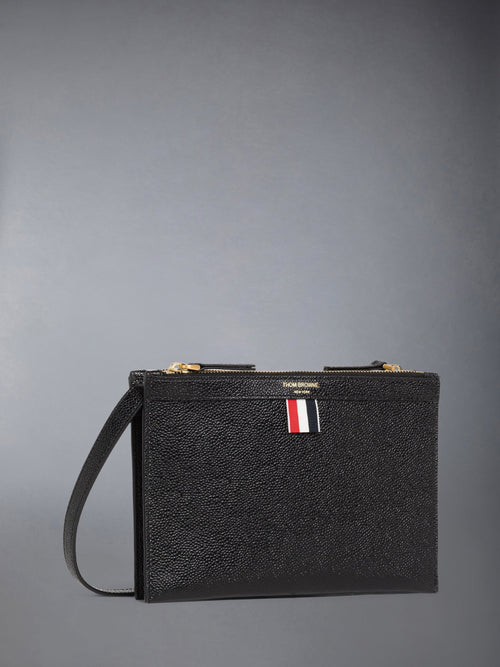 PEBBLE GRAIN SMALL DOCUMENT HOLDER CROSSBODY