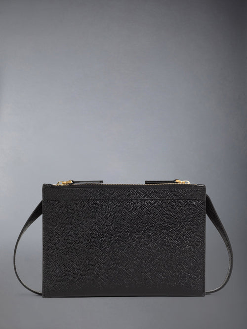 PEBBLE GRAIN SMALL DOCUMENT HOLDER CROSSBODY