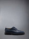 Pebble Grain Leather Longwing Brogue - NAVY