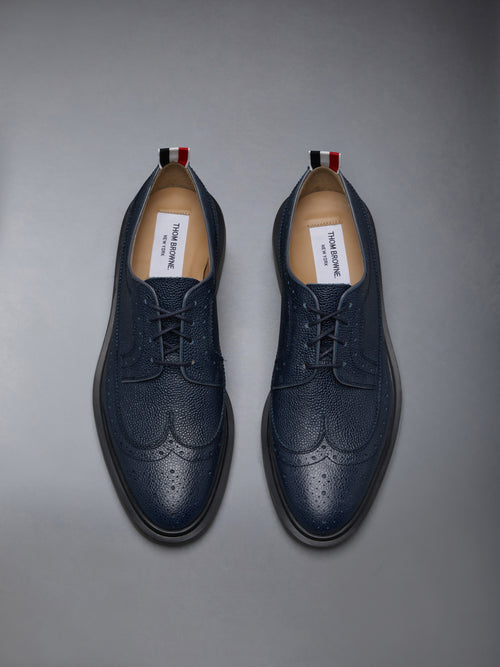 Pebble Grain Leather Longwing Brogue