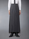 TWILL PLEATED LONG SKIRT - DARK GREY