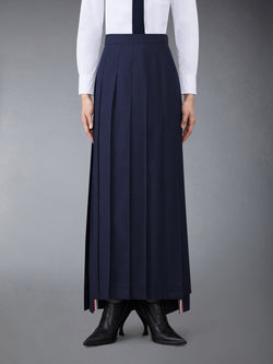 TWILL PLEATED LONG SKIRT