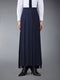 TWILL PLEATED LONG SKIRT - NAVY