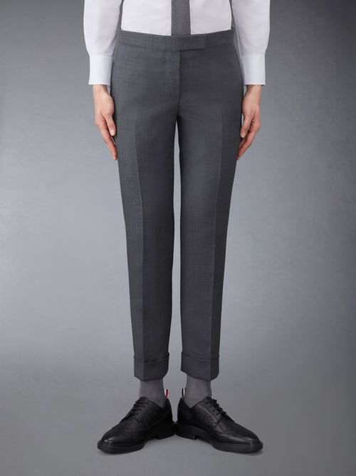 TWILL LOW RISE SKINNY TROUSERS