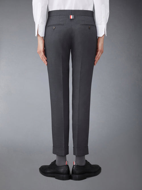 TWILL LOW RISE SKINNY TROUSERS