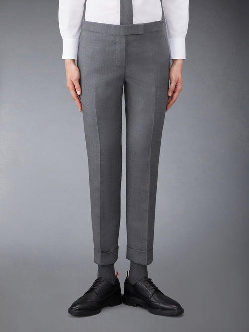 TWILL LOW RISE SKINNY TROUSERS