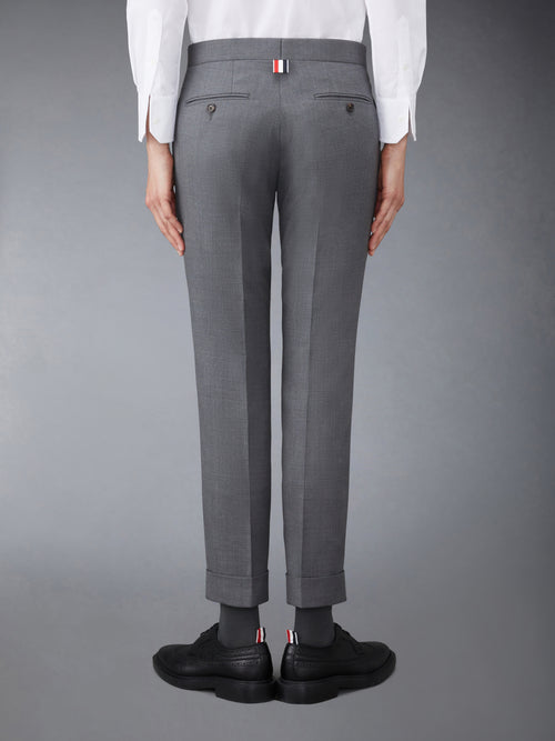 TWILL LOW RISE SKINNY TROUSERS