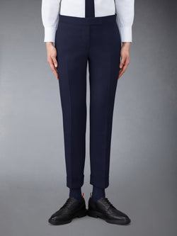 TWILL LOW RISE SKINNY TROUSERS