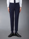 TWILL LOW RISE SKINNY TROUSERS - NAVY