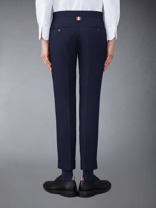 TWILL LOW RISE SKINNY TROUSERS