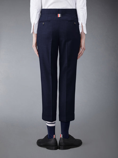 TWILL LOW RISE SLIM TROUSERS