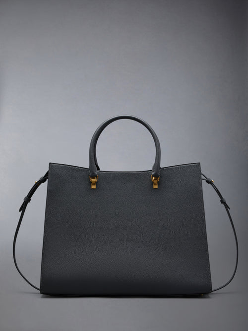 Pebble Grain Leather Large Duet Tote