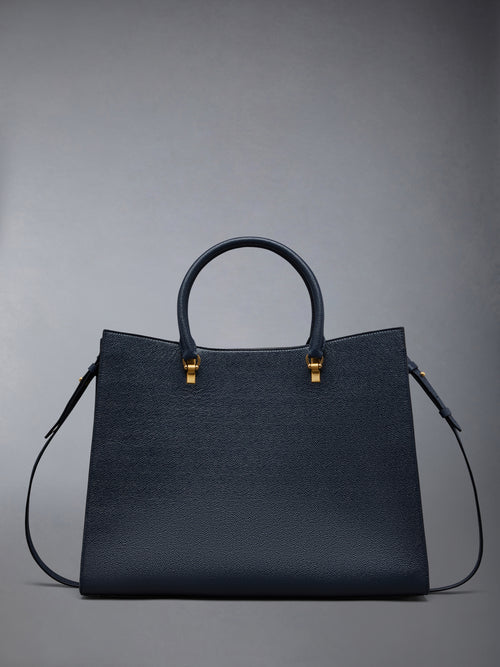 Pebble Grain Leather Large Duet Tote