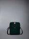 PEBBLE GRAIN LEATHER VERTICAL CAMERA BAG - DK GREEN