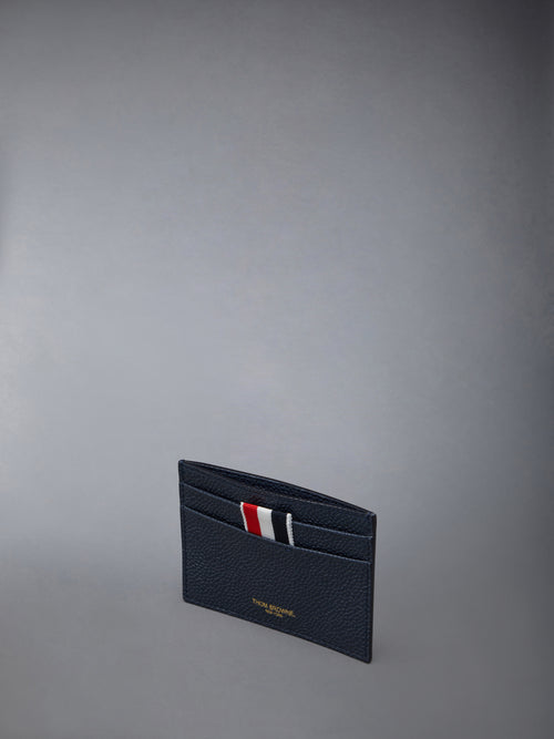 PEBBLE GRAIN LEATHER SINGLE CARD HOLDER