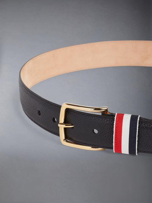 PEBBLE GRAIN STRIPED LOOP 35MM BELT