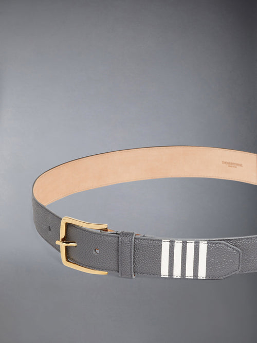 PEBBLE GRAIN 4-BAR CLASSIC BUCKLE BELT