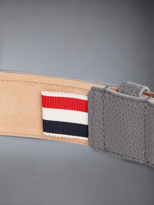 PEBBLE GRAIN 4-BAR CLASSIC BUCKLE BELT