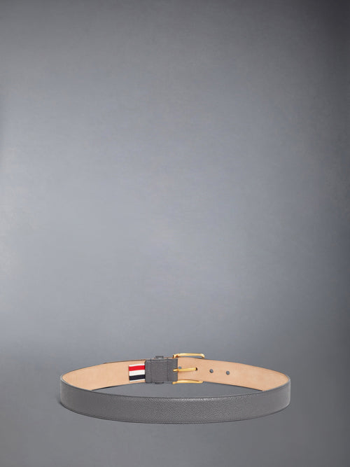 PEBBLE GRAIN 4-BAR CLASSIC BUCKLE BELT