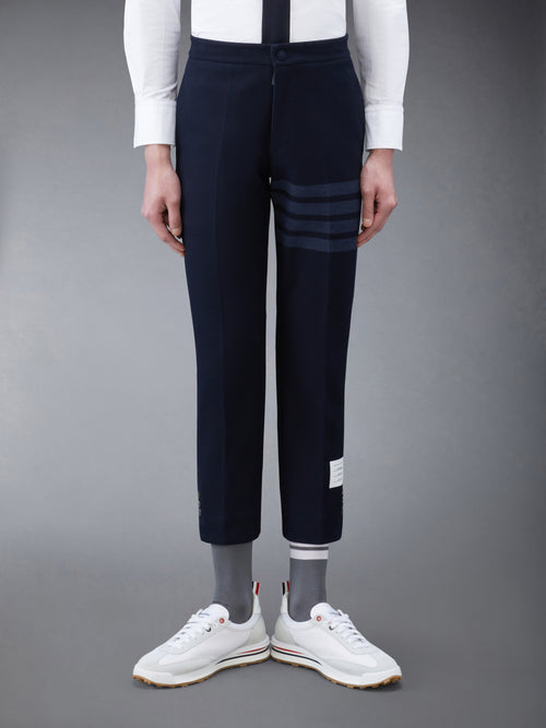 DOUBLE FACE TECH TWILL SLIM TROUSERS