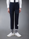 DOUBLE FACE TECH TWILL SLIM TROUSERS - NAVY