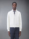 Wool Fleece Stripe Bomber - NATURAL WHITE