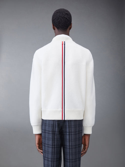 Wool Fleece Stripe Bomber