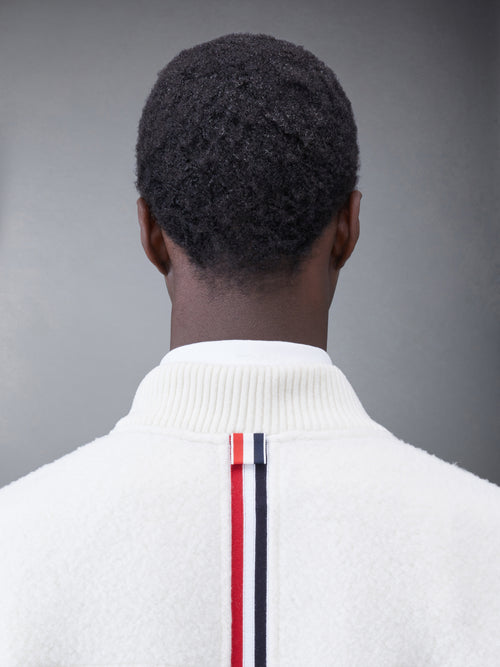 Wool Fleece Stripe Bomber