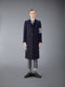 MELTON WOOL 4-BAR CHESTERFIELD OVERCOAT - NAVY