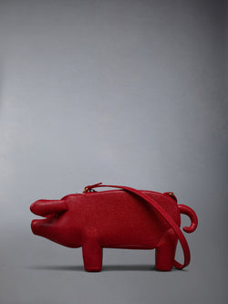 PEBBLE GRAIN PIG BAGUETTE BAG