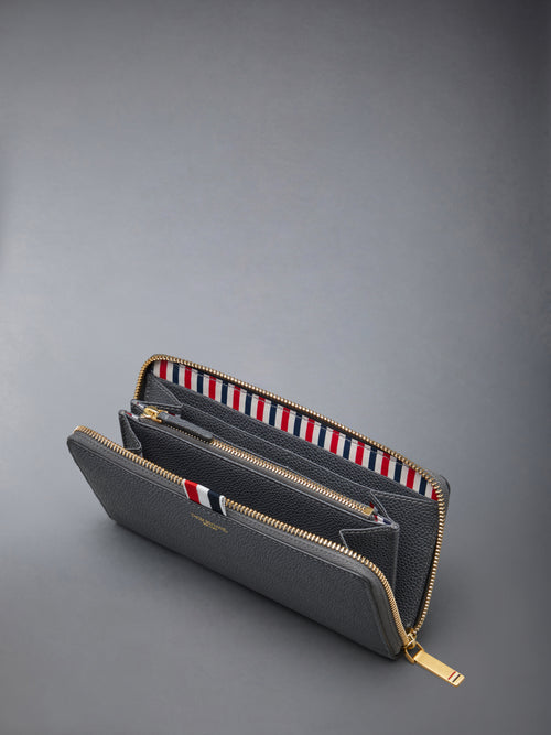 PEBBLE GRAIN SLIM LONG ZIPAROUND PURSE