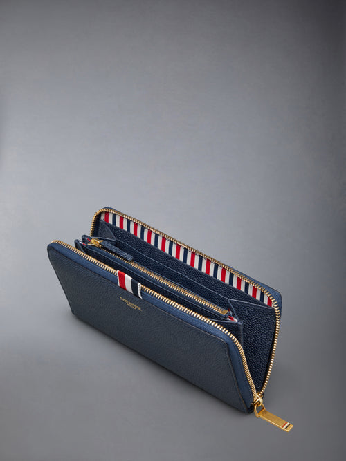 PEBBLE GRAIN SLIM LONG ZIPAROUND PURSE