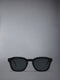 ACETATE RECTANGULAR SUNGLASSES - BLACK