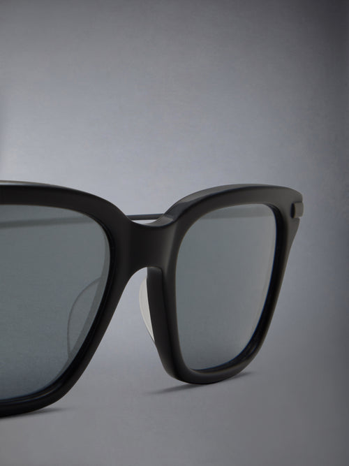 ACETATE AND TITANIUM RECTANGULAR SUNGLASSES