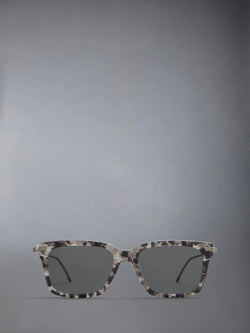 ACETATE AND TITANIUM RECTANGULAR SUNGLASSES