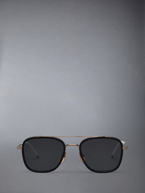 ACETATE AND TITANIUM AVIATOR SUNGLASSES