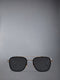 ACETATE AND TITANIUM AVIATOR SUNGLASSES - BLACK