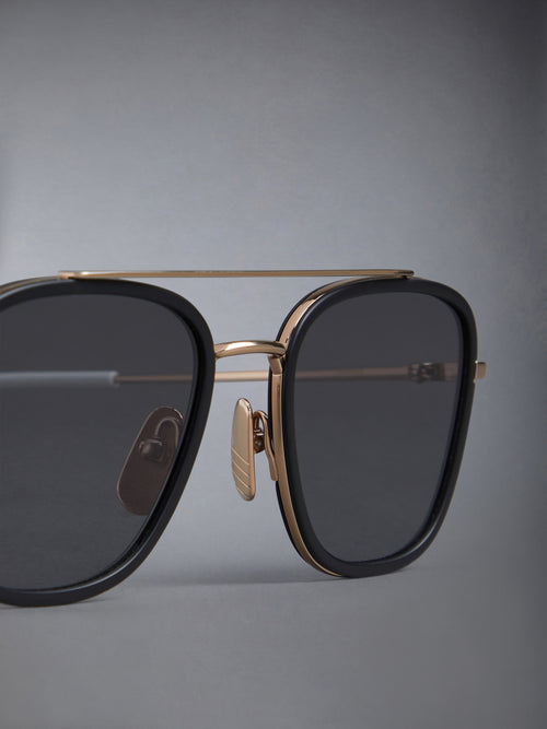 ACETATE AND TITANIUM AVIATOR SUNGLASSES