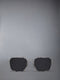 ACETATE AND TITANIUM RECTANGULAR AVIATOR SUNGLASSES - DARK GREY