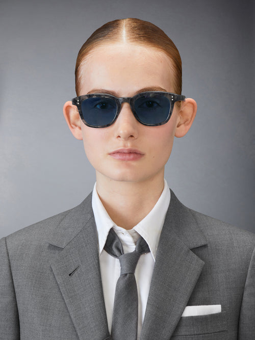 TORTOISE ACETATE RECTANGULAR SUNGLASSES