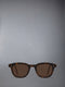 TOKYO TORTOISE ACETATE RECTANGULAR SUNGLASSES - DARK BROWN