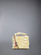 Twill Pouf Tweed Woven Chain Micro Attache Case - YELLOW