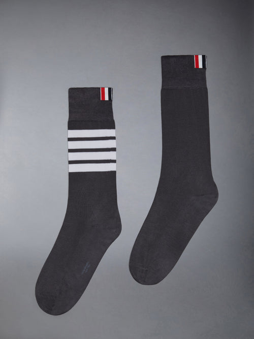 Lightweight Cotton 4-bar Mid Calf Socks