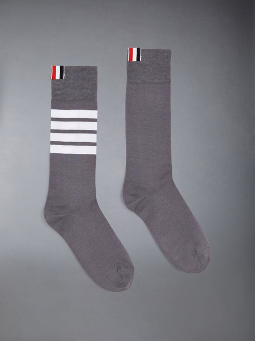 Lightweight Cotton 4-bar Mid Calf Socks