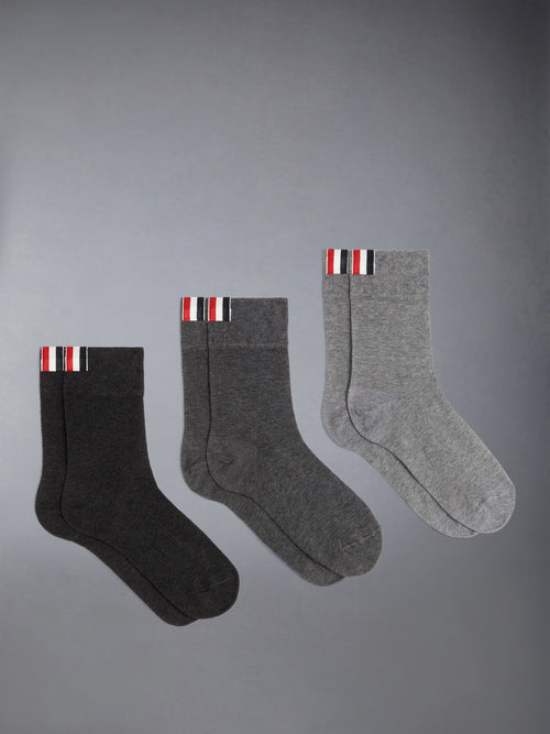 COTTON 3-PACK ANKLE LENGTH SOCKS