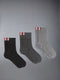 COTTON 3-PACK ANKLE LENGTH SOCKS - TONAL GREY