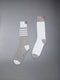 FUNMIX CLASSIC 4-BAR JERSEY MID CALF SOCKS - LT GREY/WHITE