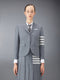 PLAIN WEAVE 4-BAR HIGH ARMHOLE SPORT COAT - MED GREY