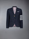 PLAIN WEAVE 4-BAR HIGH ARMHOLE SPORT COAT - NAVY