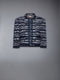 MELANGE TULLE YARN TWEED DROP BACK CARDIGAN JACKET - NAVY